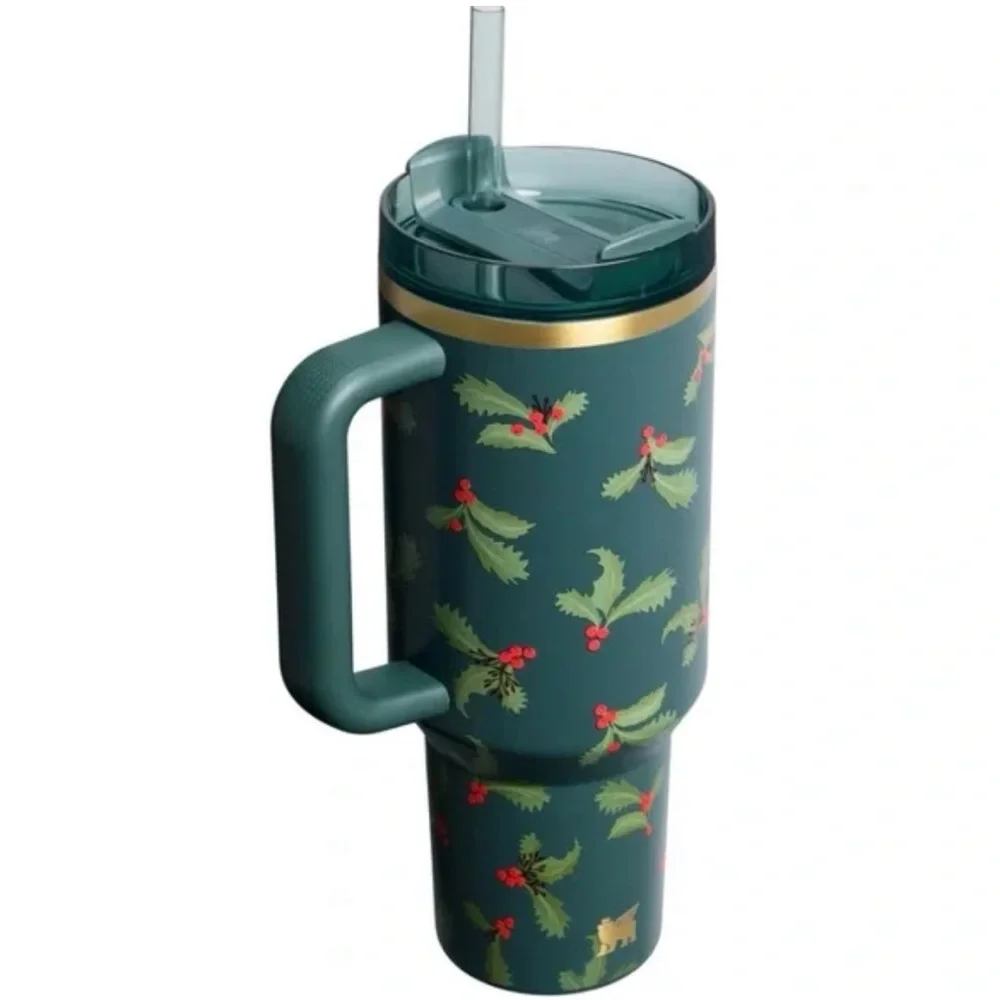 NWT Stanley Cheers & Cheer Quencher Flowstate Tumbler 40-Oz Holiday Botanical - Picture 2 of 5